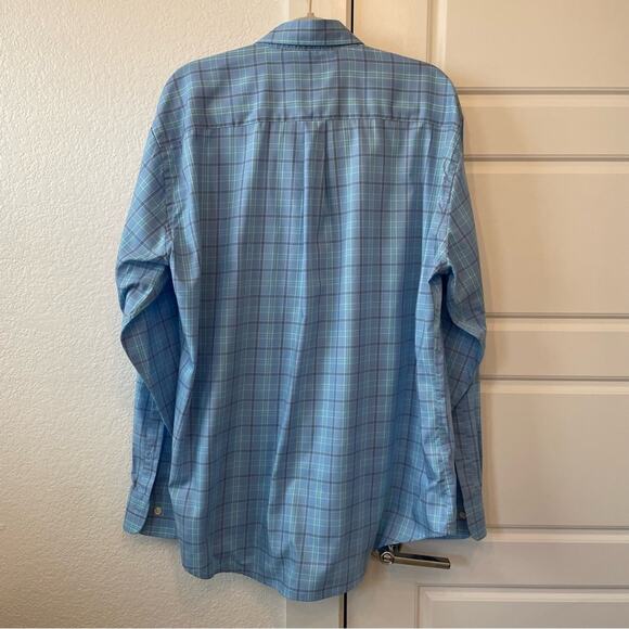 Peter Millar Button Down Shirt Blue/Blue - Picture 3 of 4